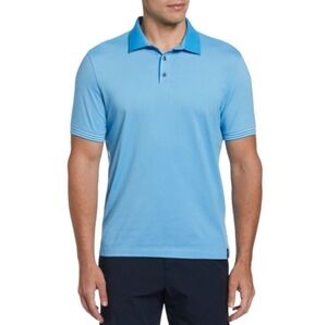Icon Malibu Blue Short Sleeve Polo Active Comfy Golf Office Preppy Sporty Travel